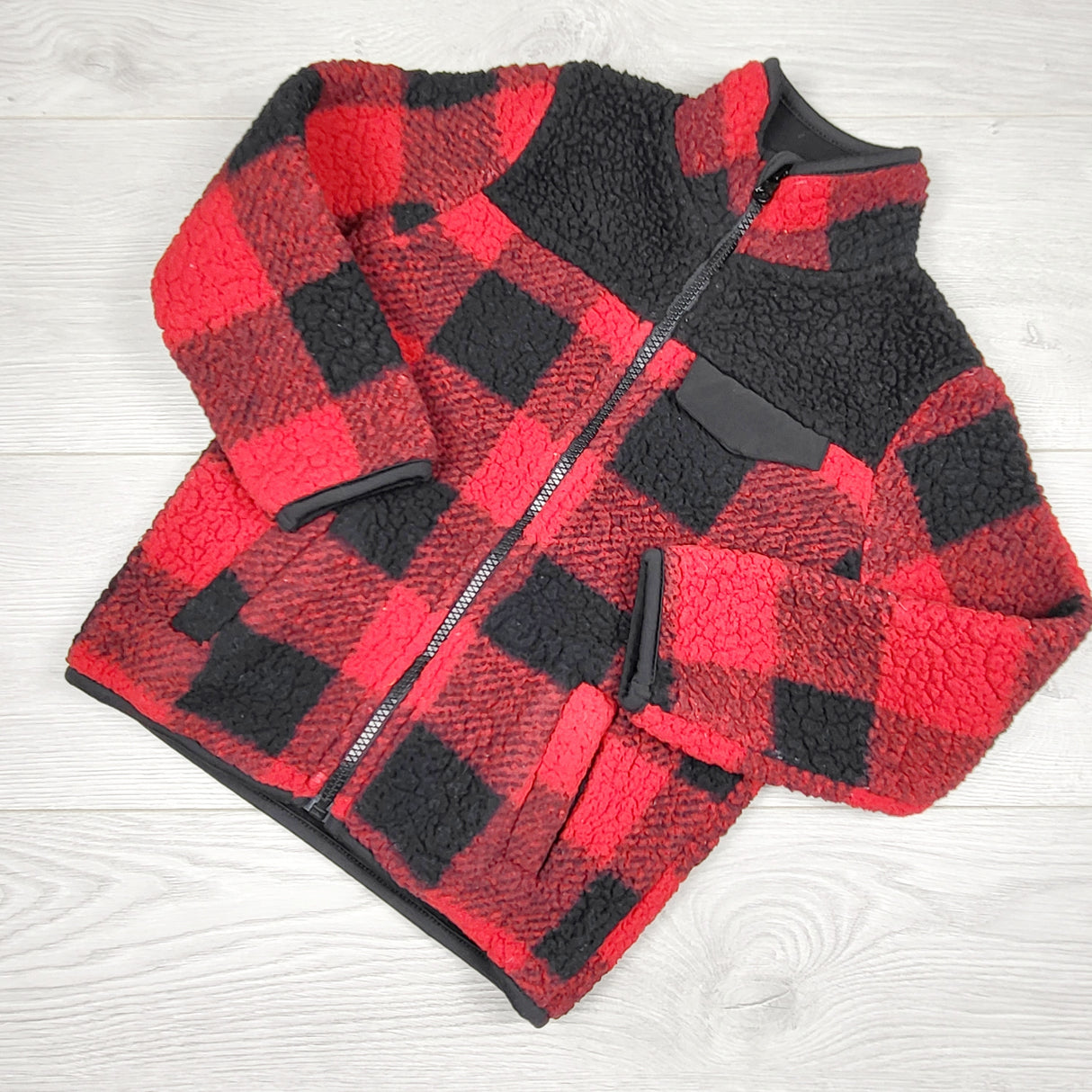 Joe buffalo plaid sherpa jacket. Size 3T