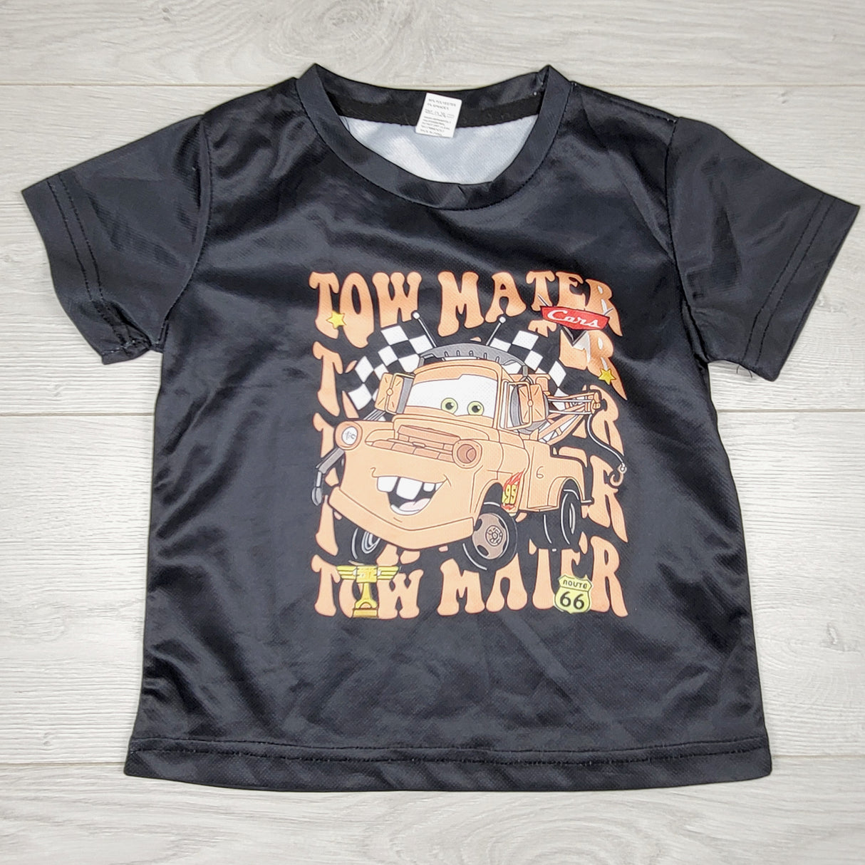 Black Cars Tow Mater t-shirt. Size 4/5T