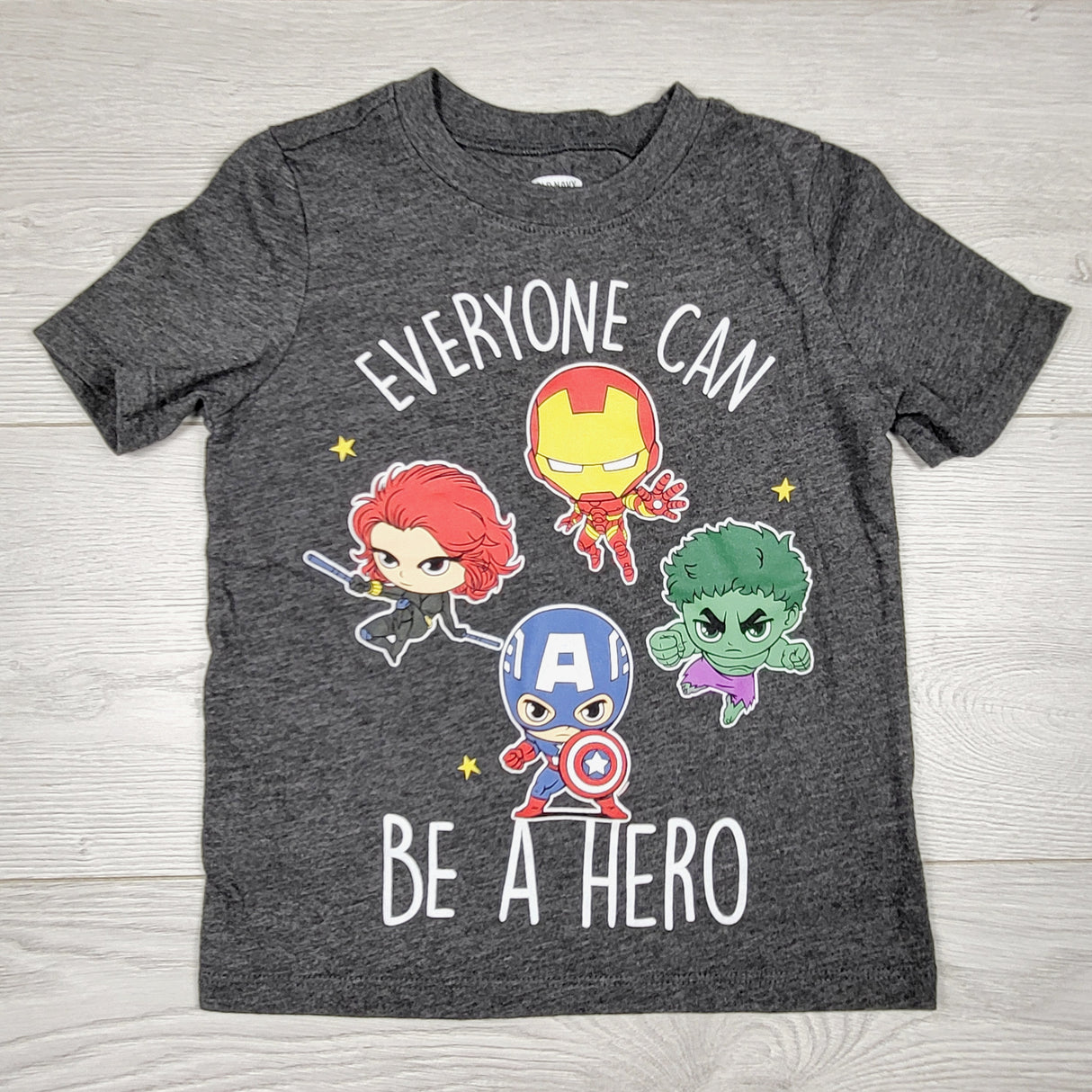 Old Navy grey Marvel super heroes t-shirt. Size 3T