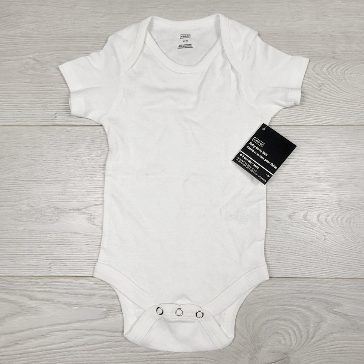 NEW - Artminds white bodysuit. Size 6-9 months