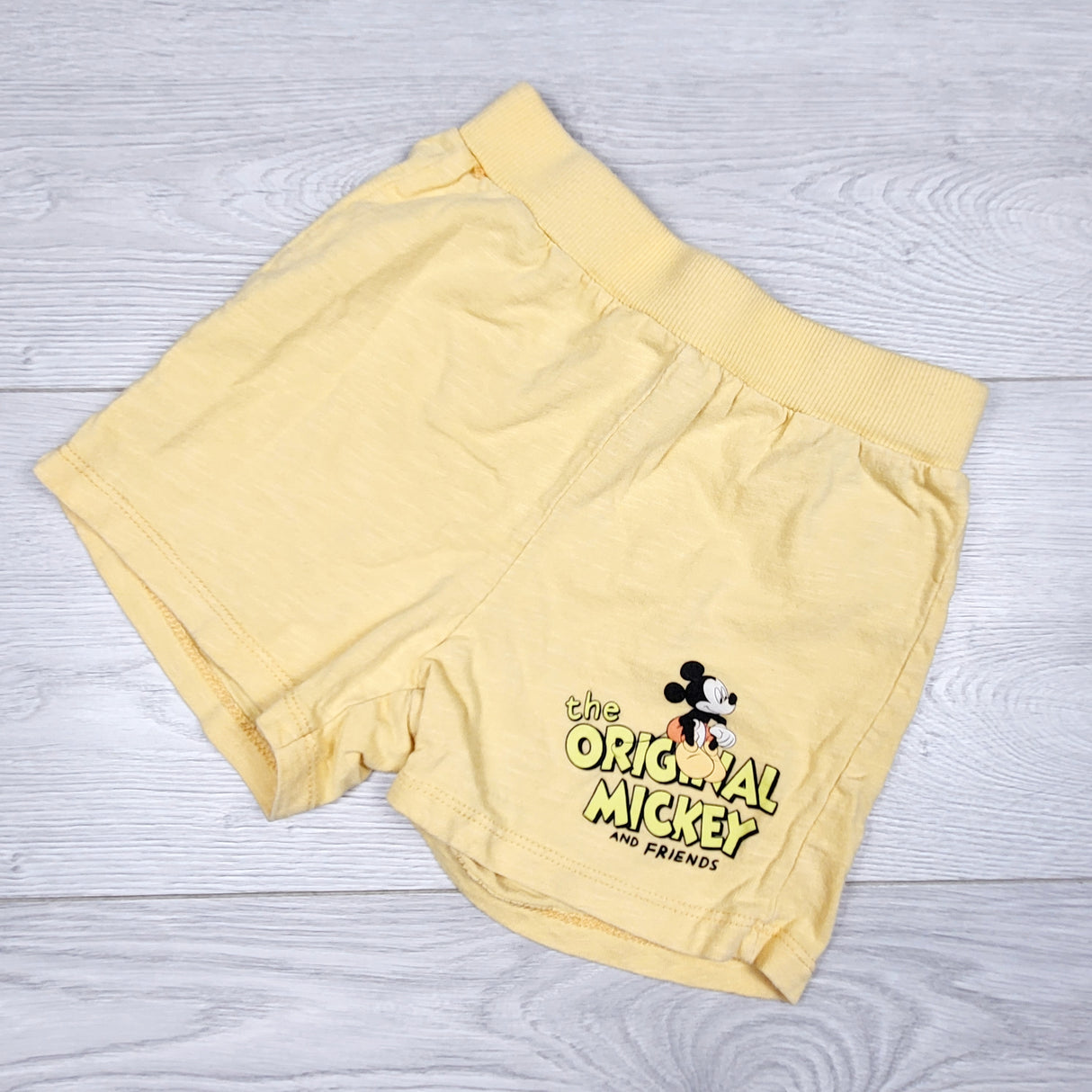 Zara yellow cotton Mickey Mouse shorts. Size 2/3T
