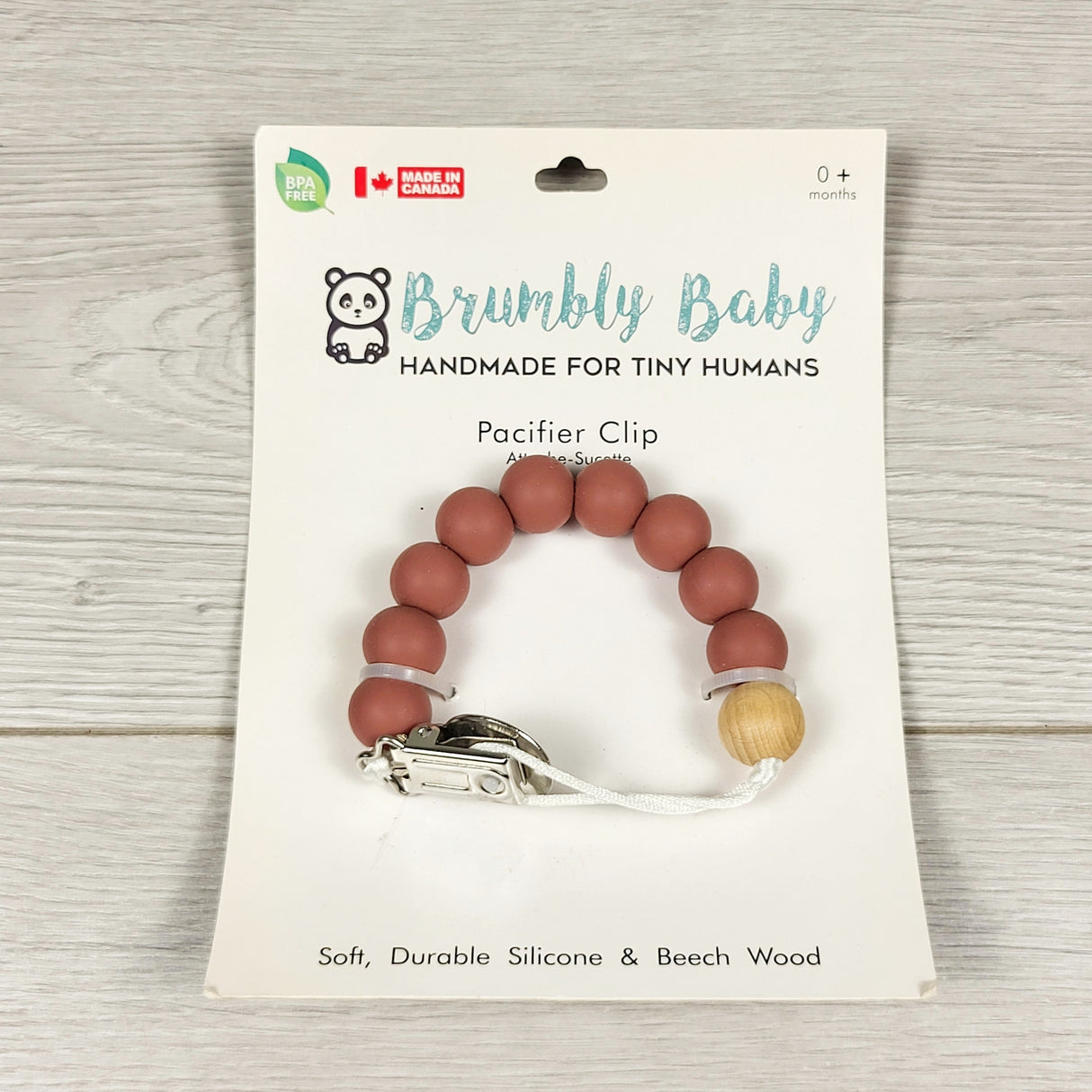 NEW - Brumbly Baby Pacifier Clip