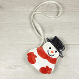 Glitter snowman crossbody purse