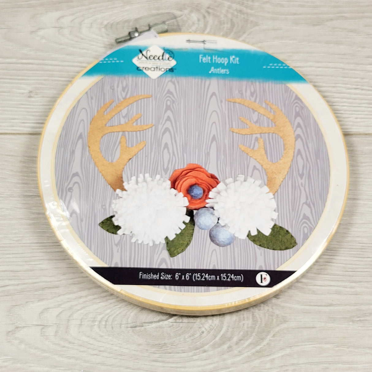 NEW - Needle Creations Felt Hoop Kit - Antlers