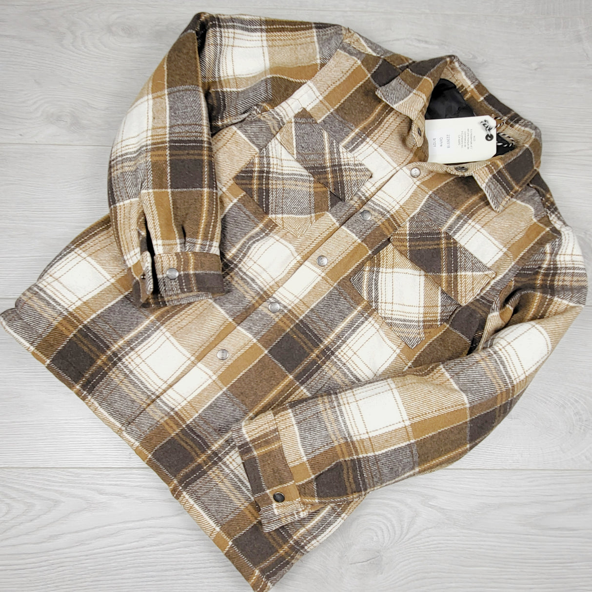 NEW - Mid brand plaid flannel shacket / over shirt. Size 9/10