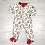 Burt's Bees zippered holiday sleeper. Size 0-3 months