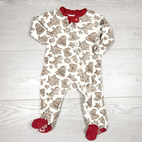 Burt's Bees zippered holiday sleeper. Size 0-3 months
