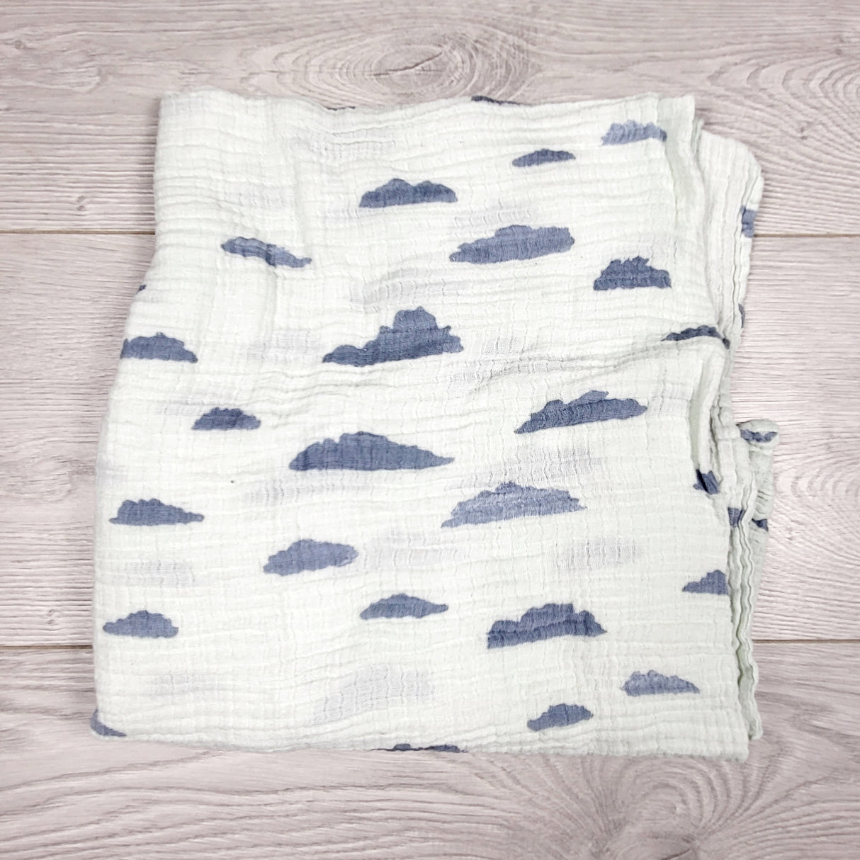 Aden muslin swaddle with clouds