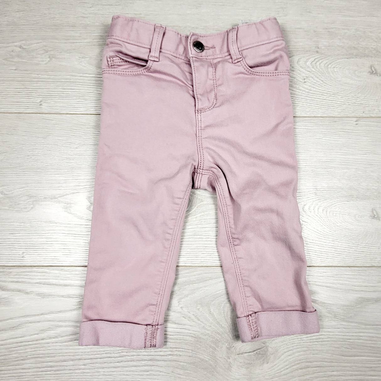 Old Navy purple stretchy "Boyfriend" jeans. Size 12-18 months