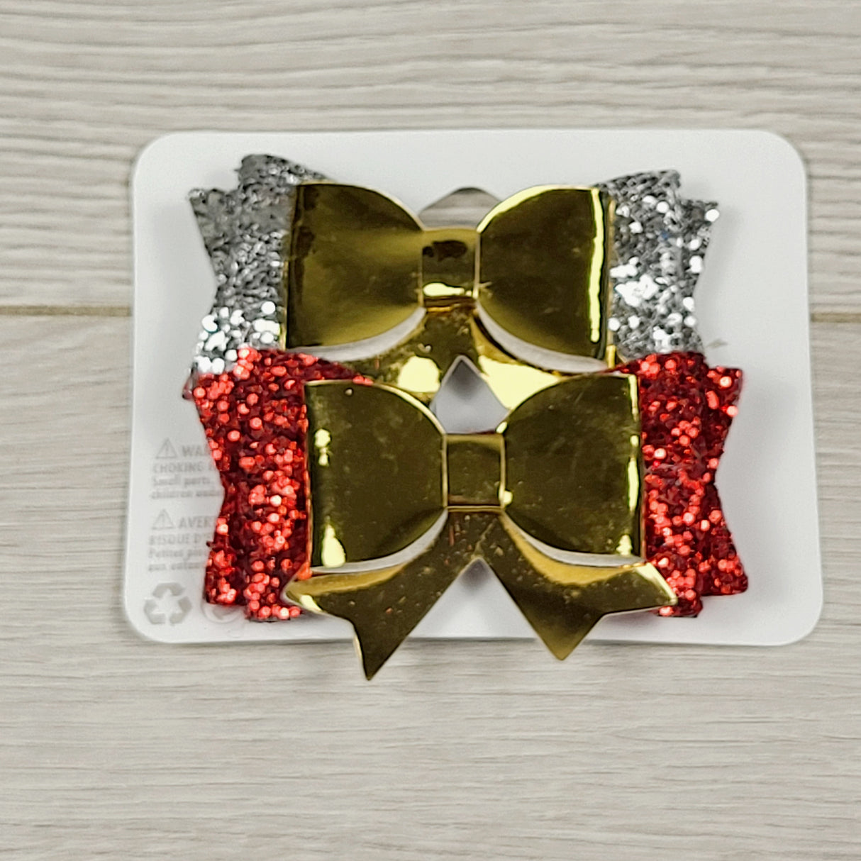 NEW - Claire's gold glitter hair clips (2pcs)