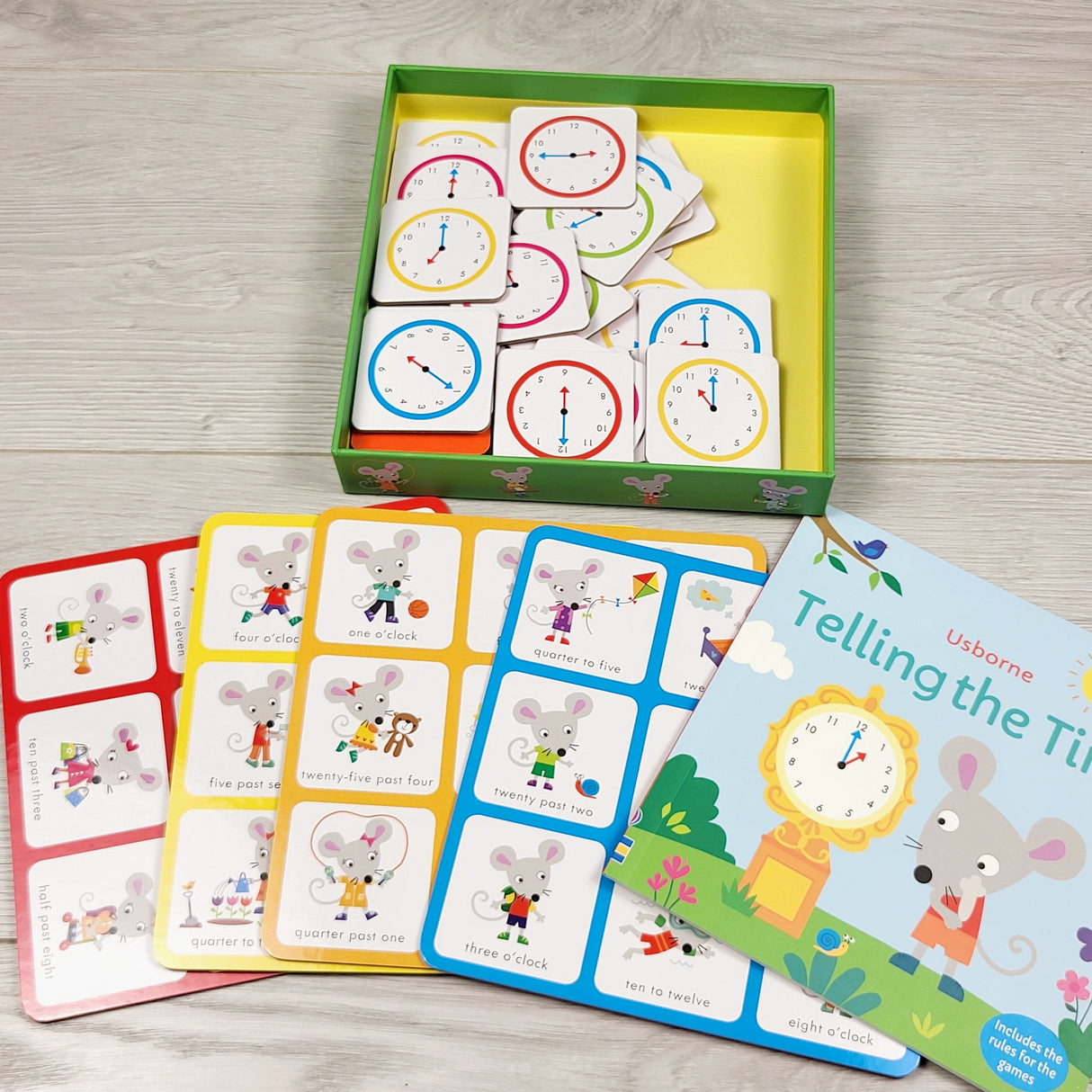 Usborne Telling the Time Matching Games and Book