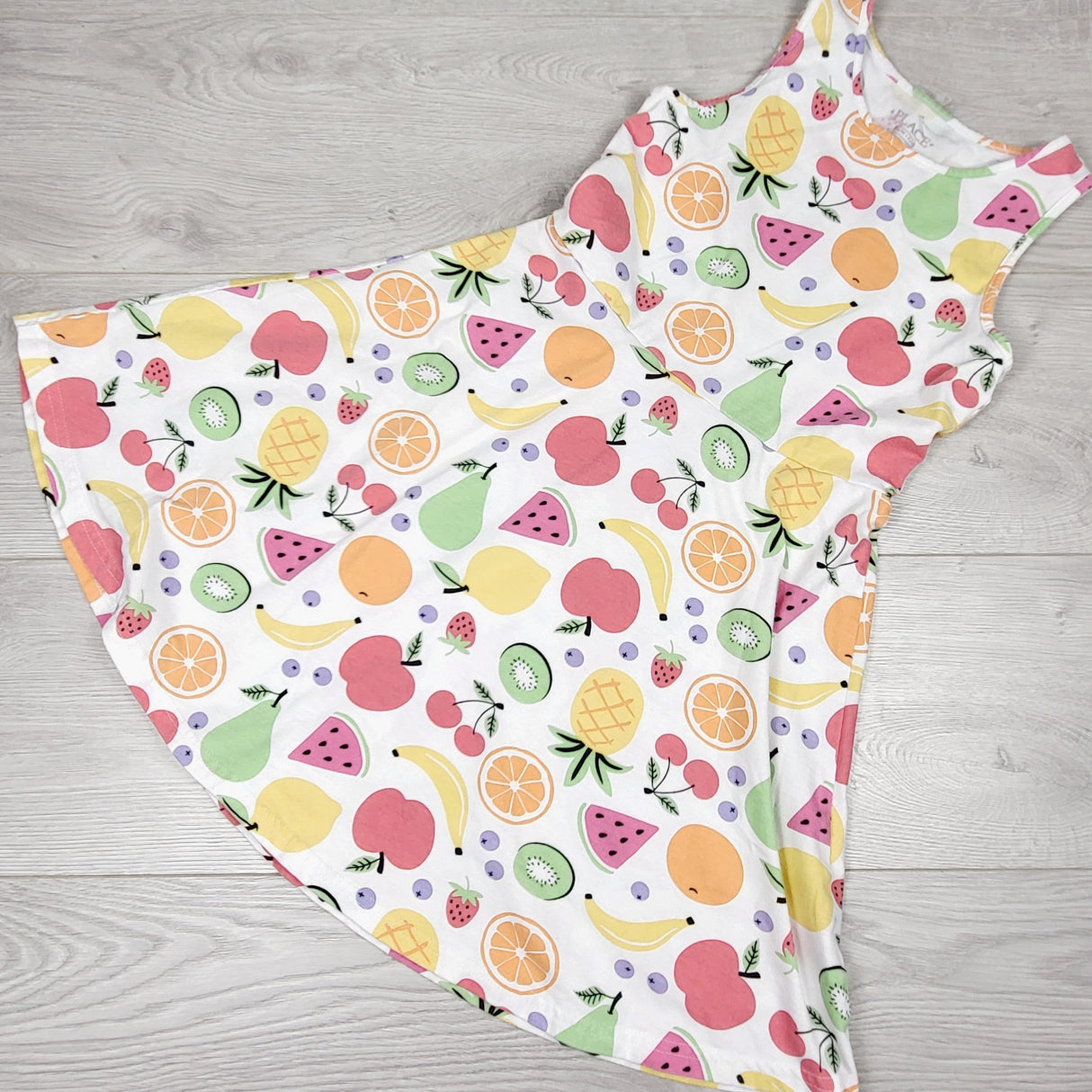 Children's Place sleeveless dress with fruit. Size 7/8