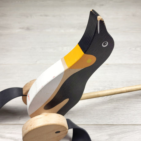 Goki wooden push along penguin toy (sorry, no shipping)