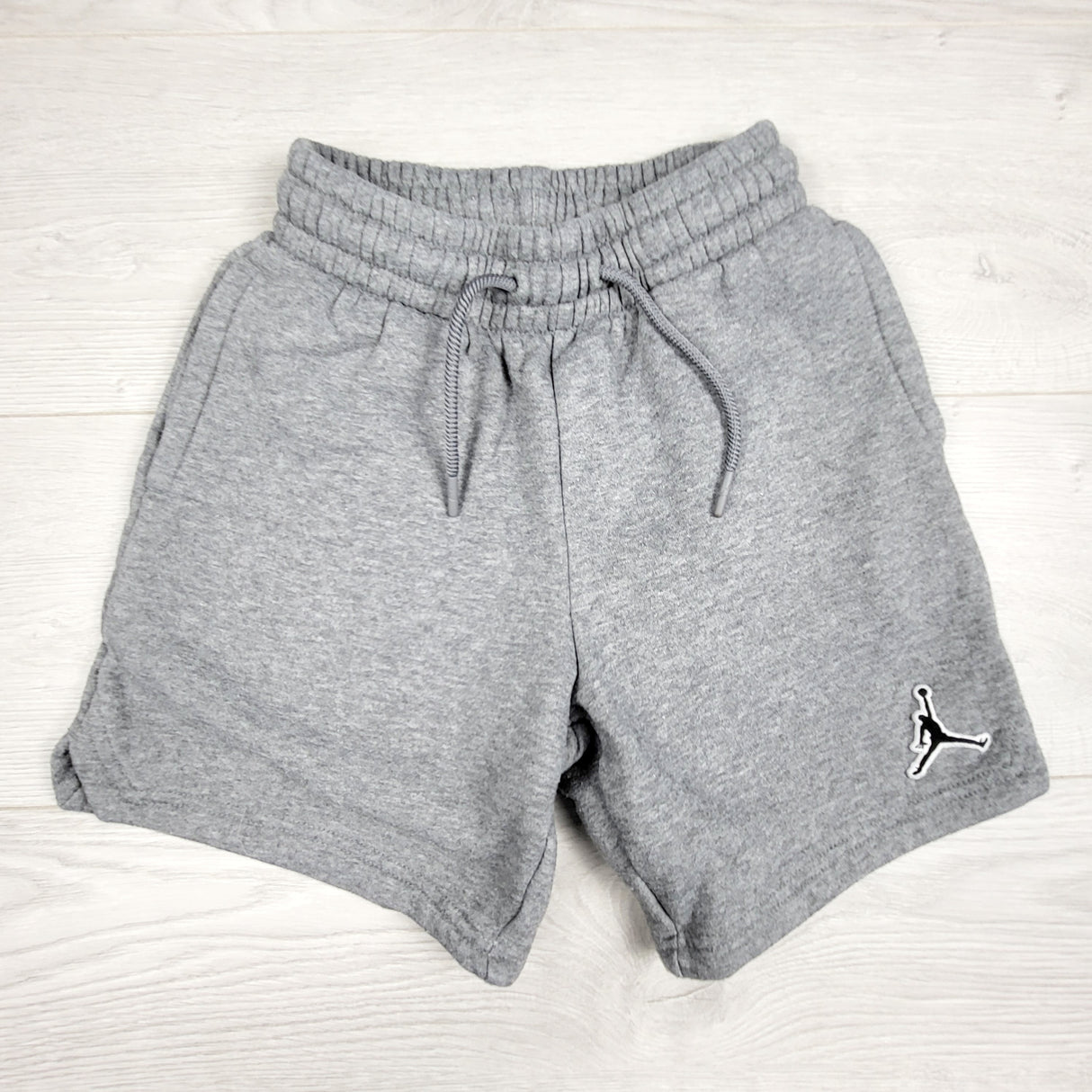 Nike Air Jordan grey drawstring shorts. Size 8-10 Years