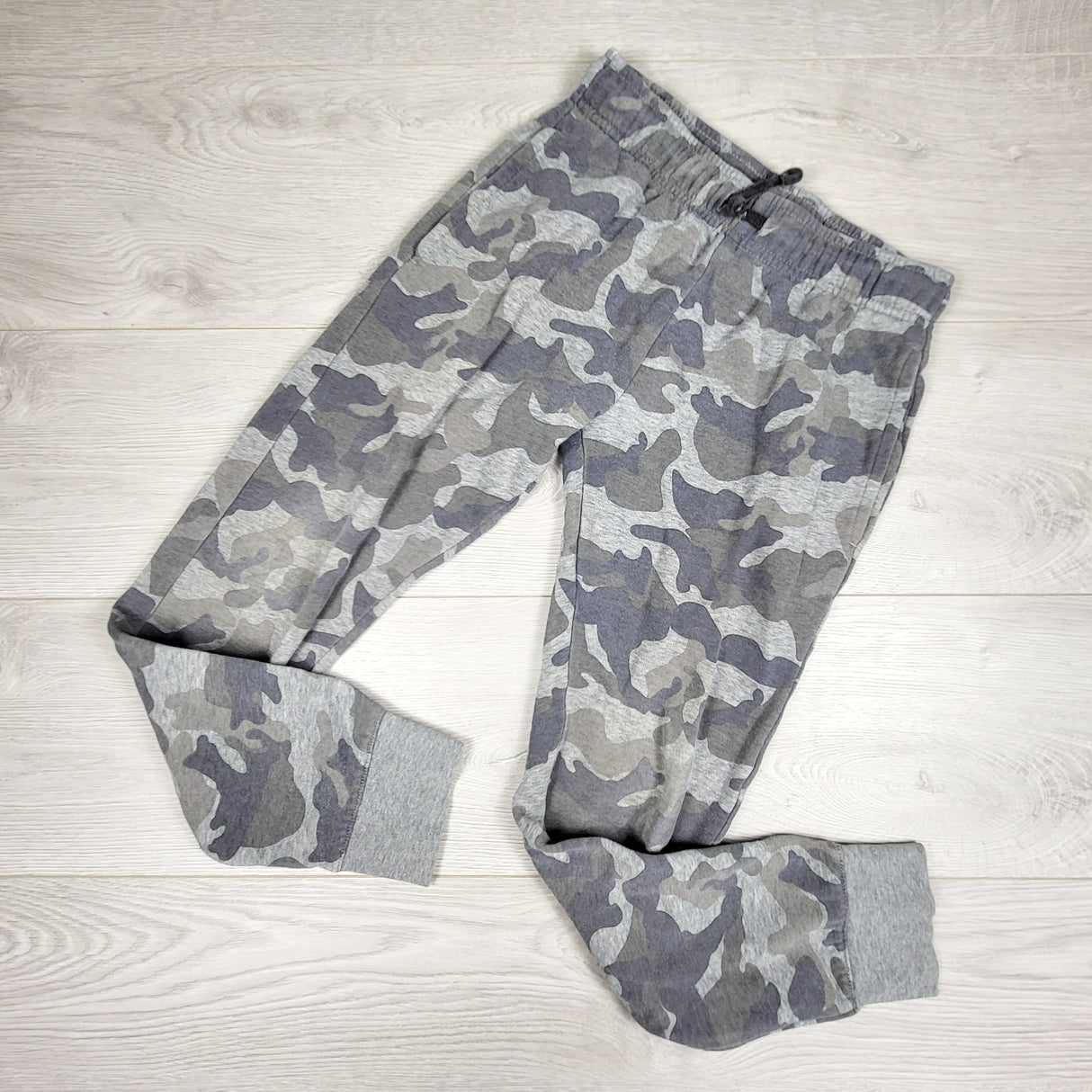 George grey camouflage drawstring joggers. Size 7/8