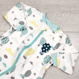 Tuffy zippered cotton sleeper with hot air balloons. Size 6 months