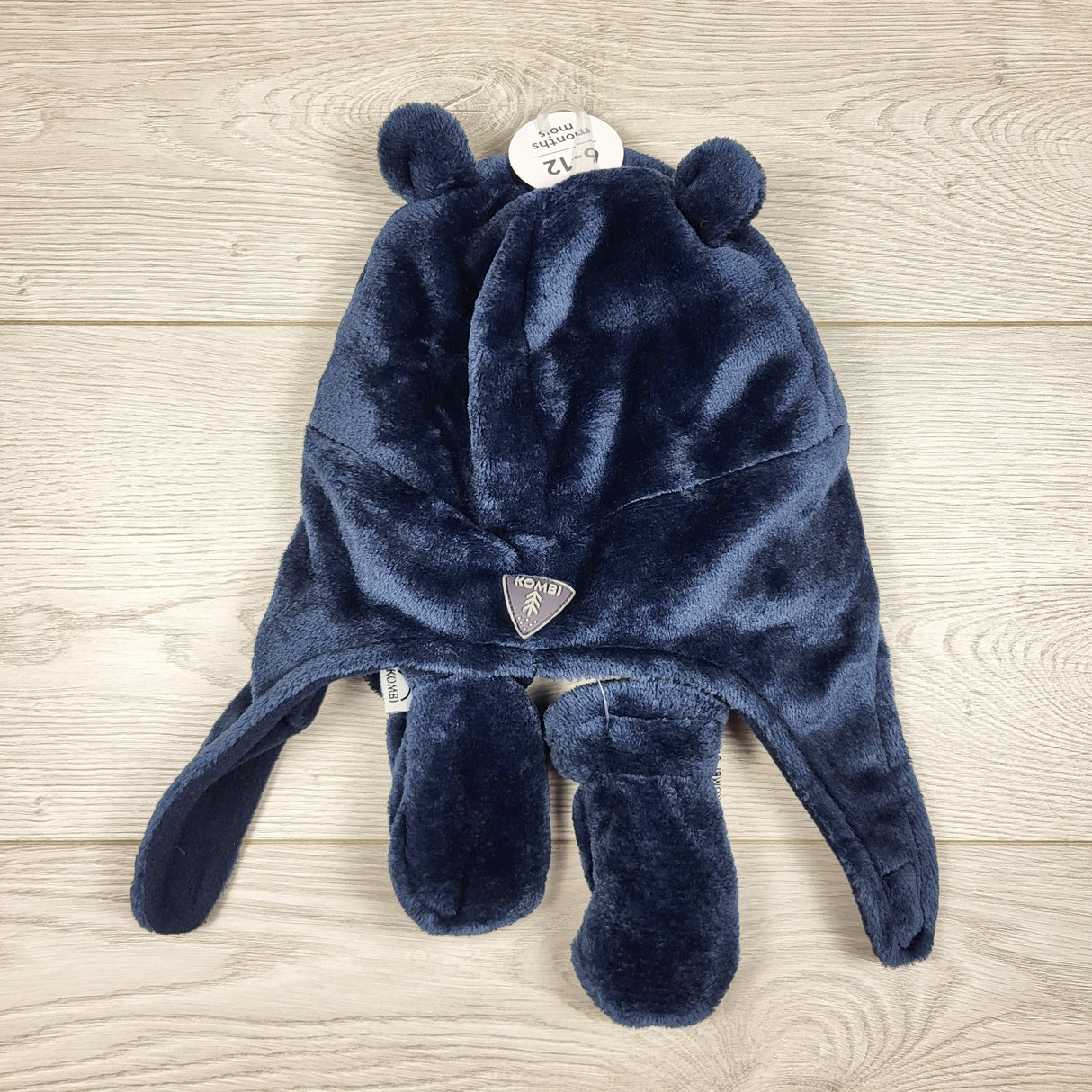 NEW - Kombi navy Velboa hat and mitten. Size 6-12 months
