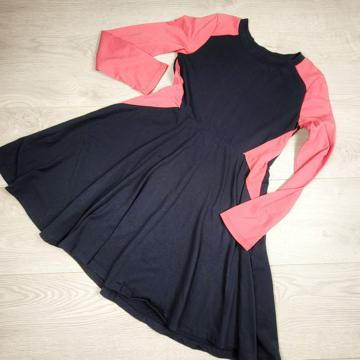 Joe fresh navy and pink long sleeve dress. Size 10/12