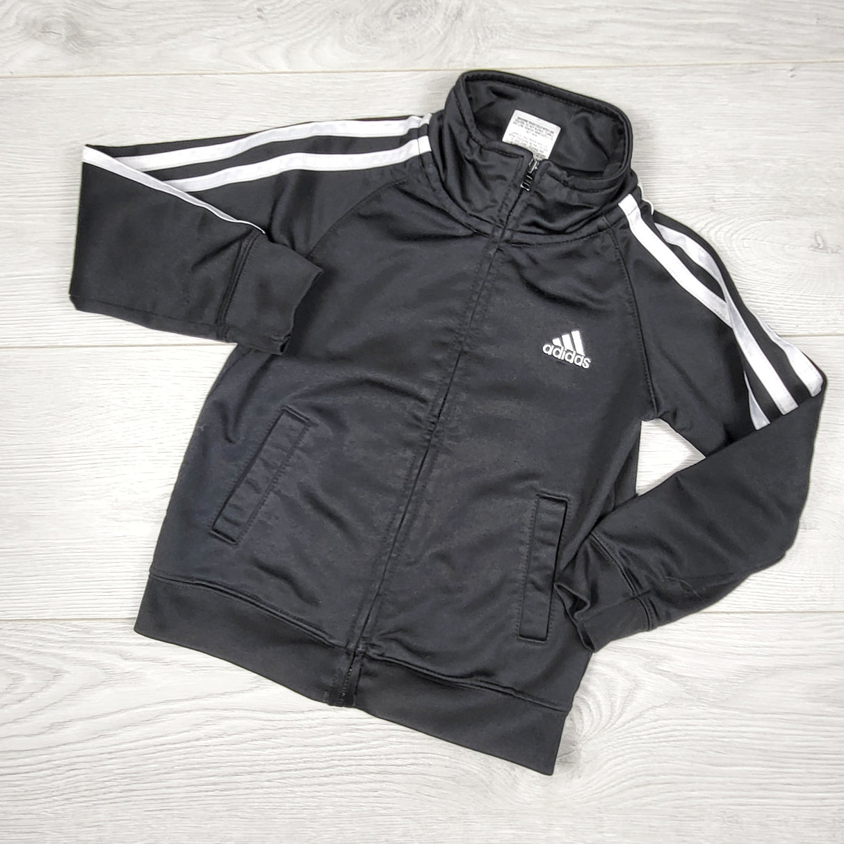 Adidas black zip up active jacket. Size 3T