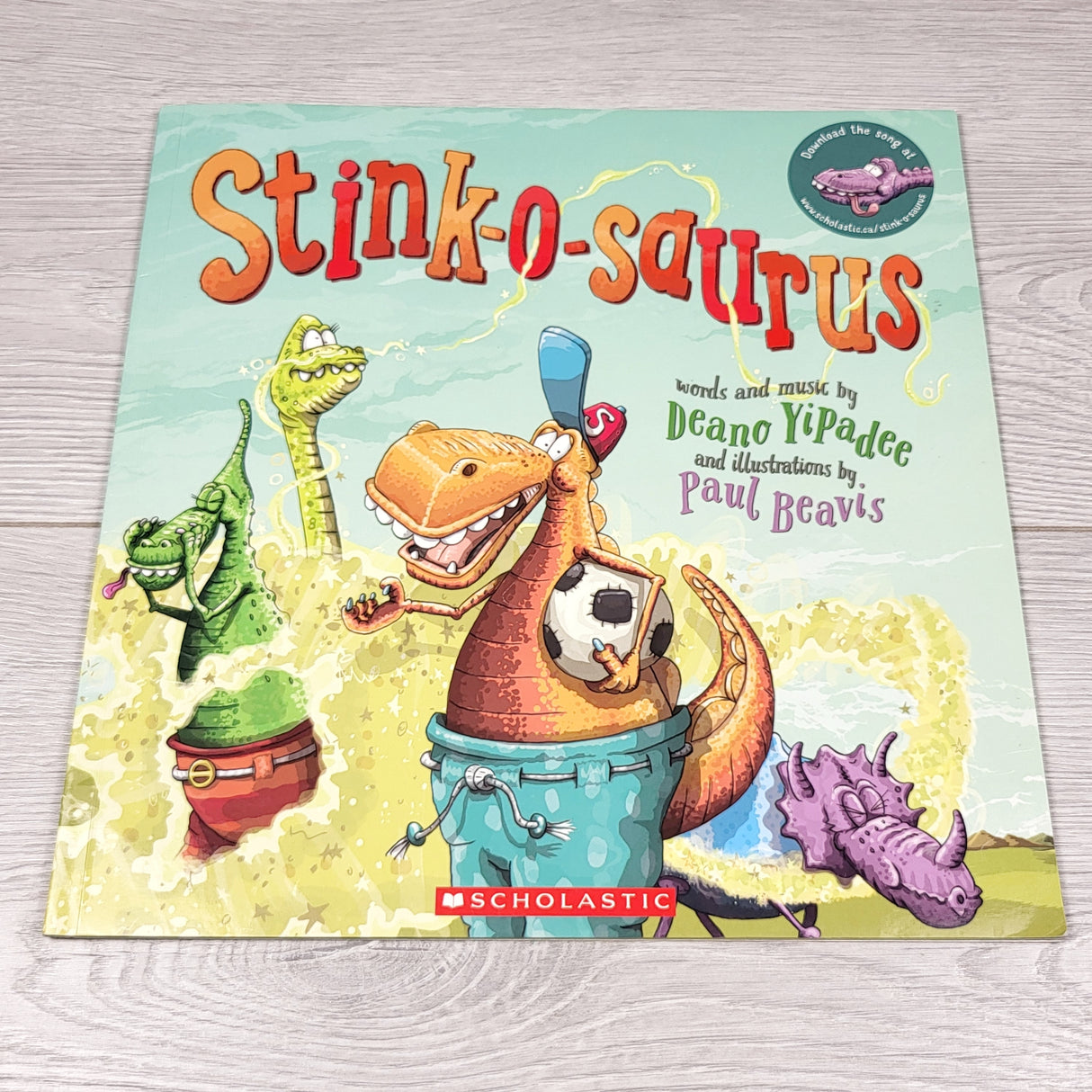 Stink-O-Saurus. Soft cover book