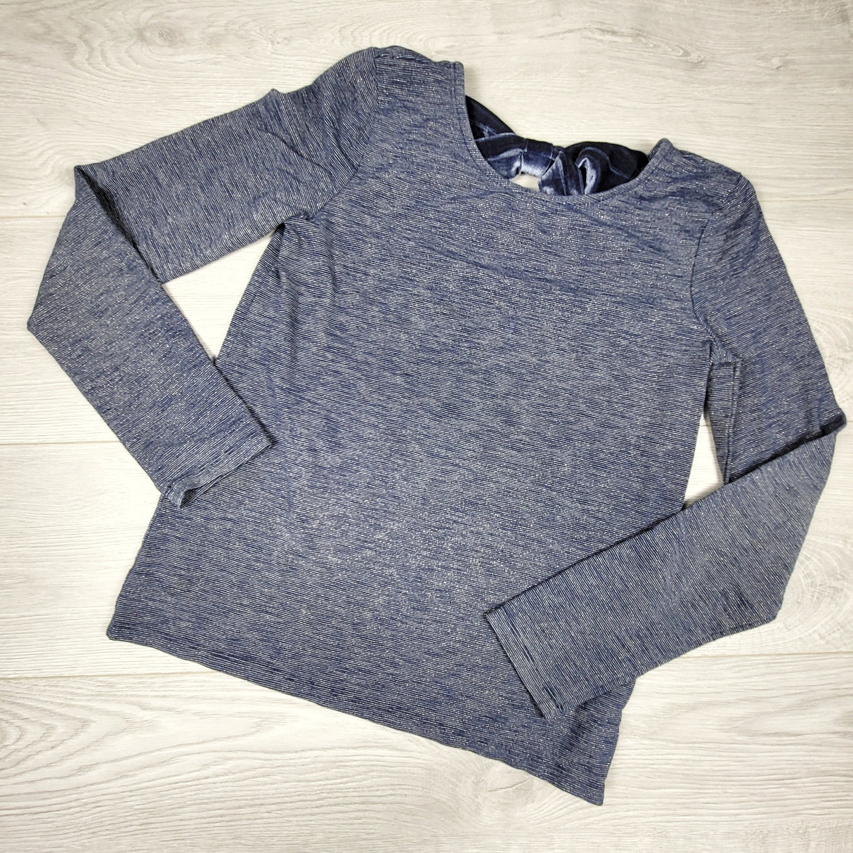 Joe blue and silver striped long sleeved top. Size 14