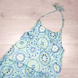 Old Navy blue patterned sleeveless dress. Size XL