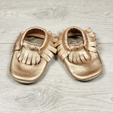 Minimoc rose gold leather soft soled shoes. Infant size 2