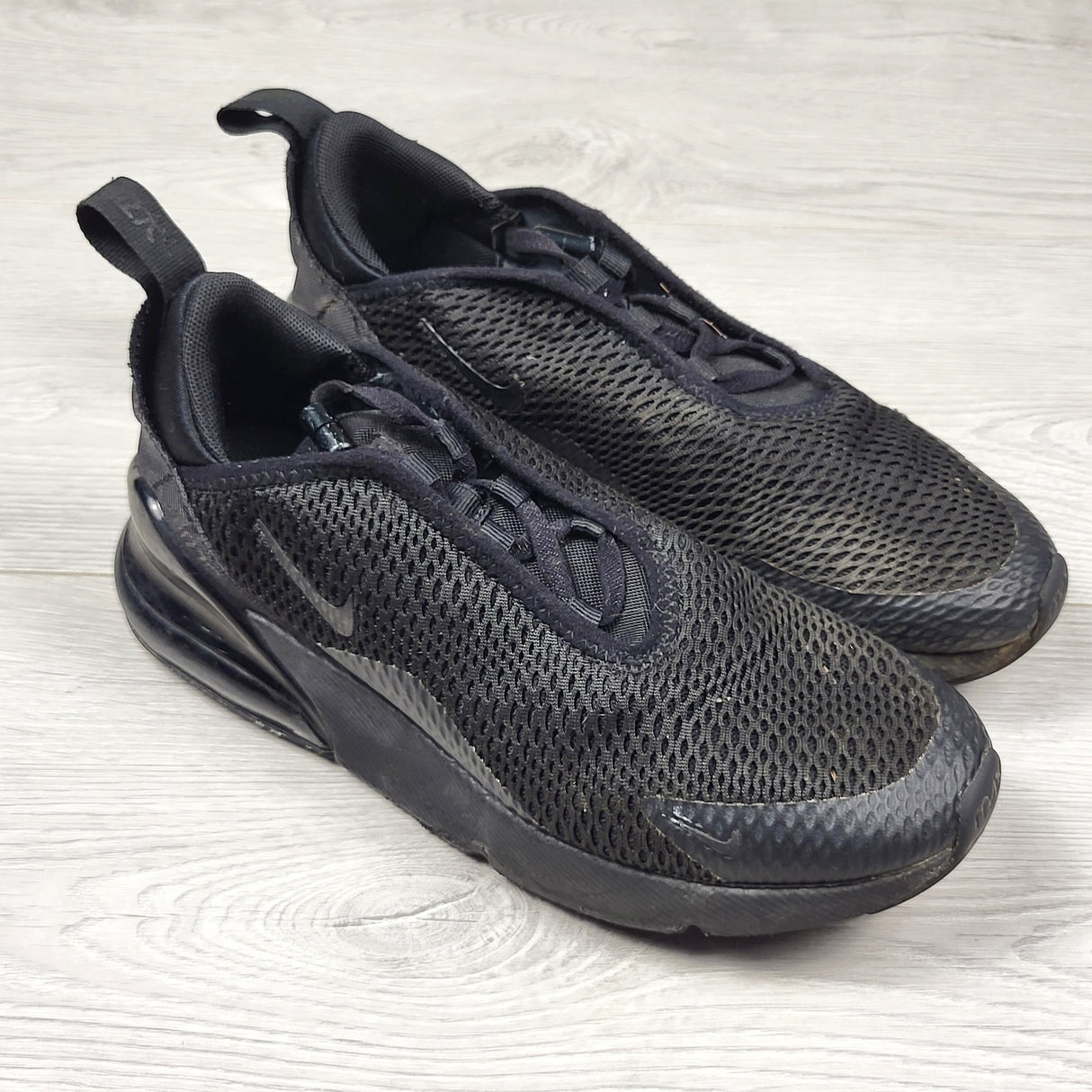 Nike black Air Max running shoes. Youth size 3