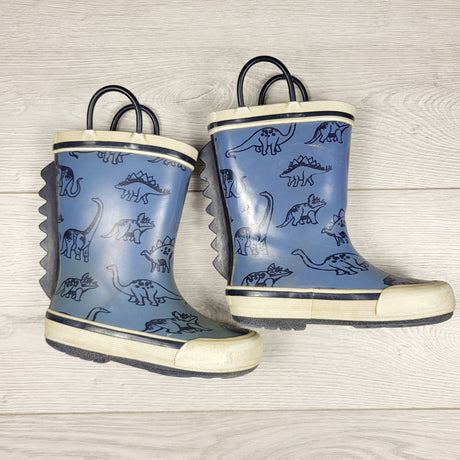Blue dinosaur rain boots. Size 9