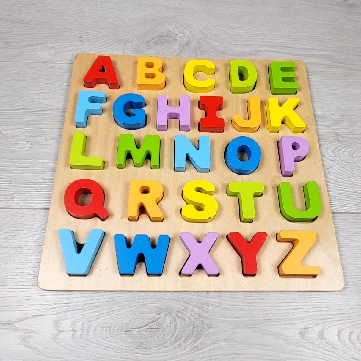 Wooden chunky alphabet puzzle