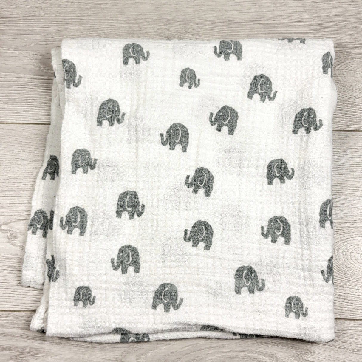 Daisy Gro muslin swaddle blanket with elephants