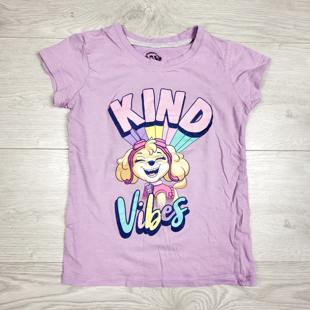 Paw Patrol purple "Kind Vibes" t-shirt. Size 6