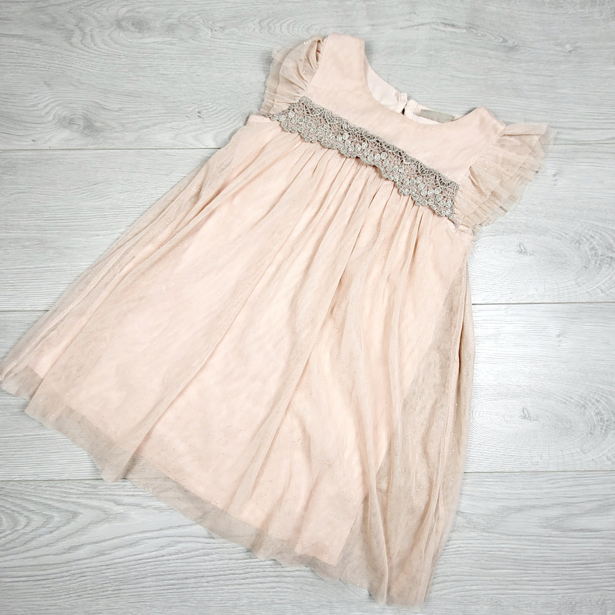 Next pink tulle skirt with sparkles. Size 3/4T
