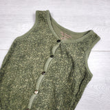 Joe green cotton leaf printed romper. Size 5T