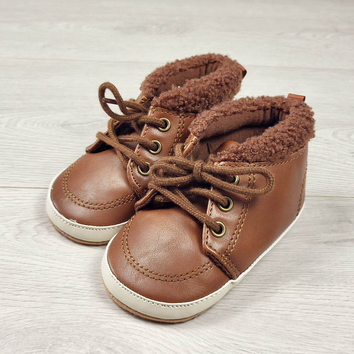 Old Navy brown soft soled shoes. Size 12-18 months