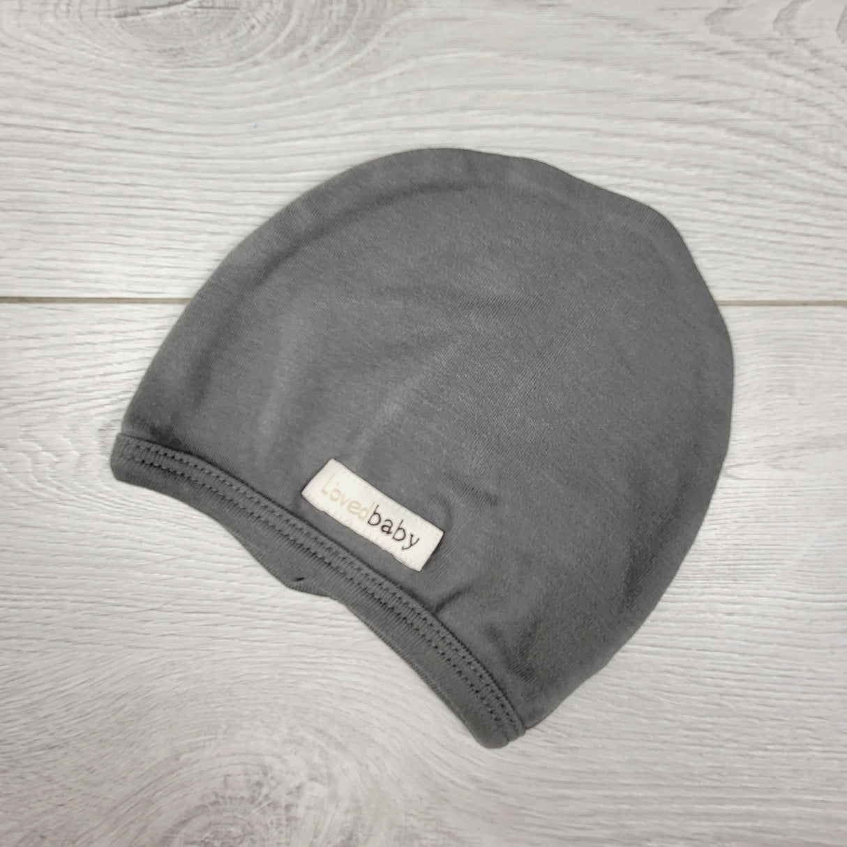 L'oved Baby grey organic cotton hat. Size 0-3 months