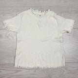 H and M cream coloured rib knit top. Size 6-9 months