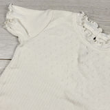 H and M cream coloured rib knit top. Size 6-9 months