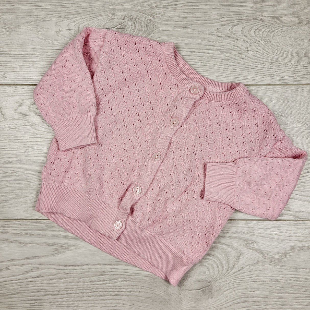 H and M pink cardigan sweater. Size 6-9 months
