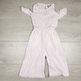 Madden Girl pink striped cold shoulder rayon romper. Size 2T