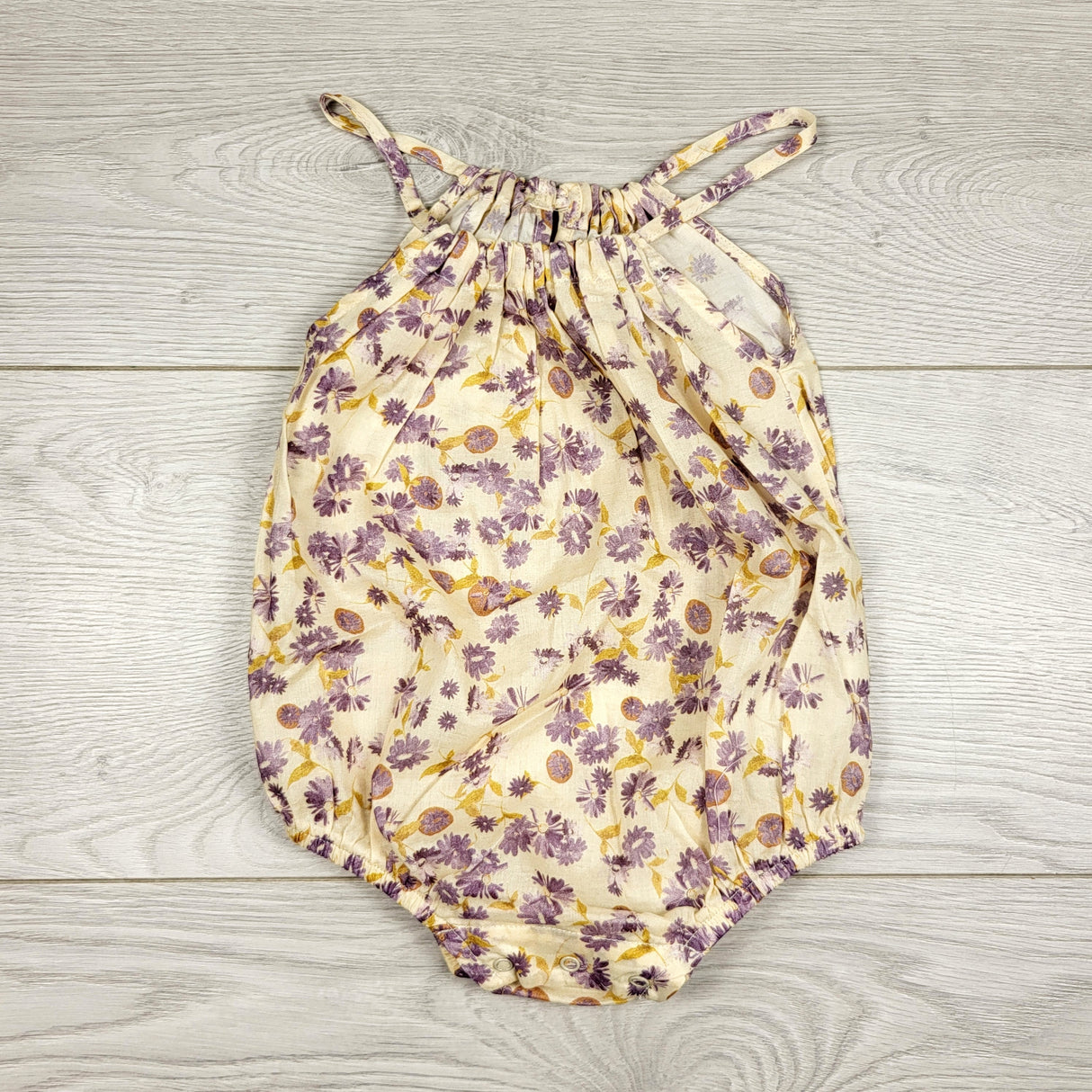 Bebe Organic floral print bubble onesie. Size 3 months