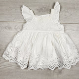Gap white eyelet dress. Size 3-6 months