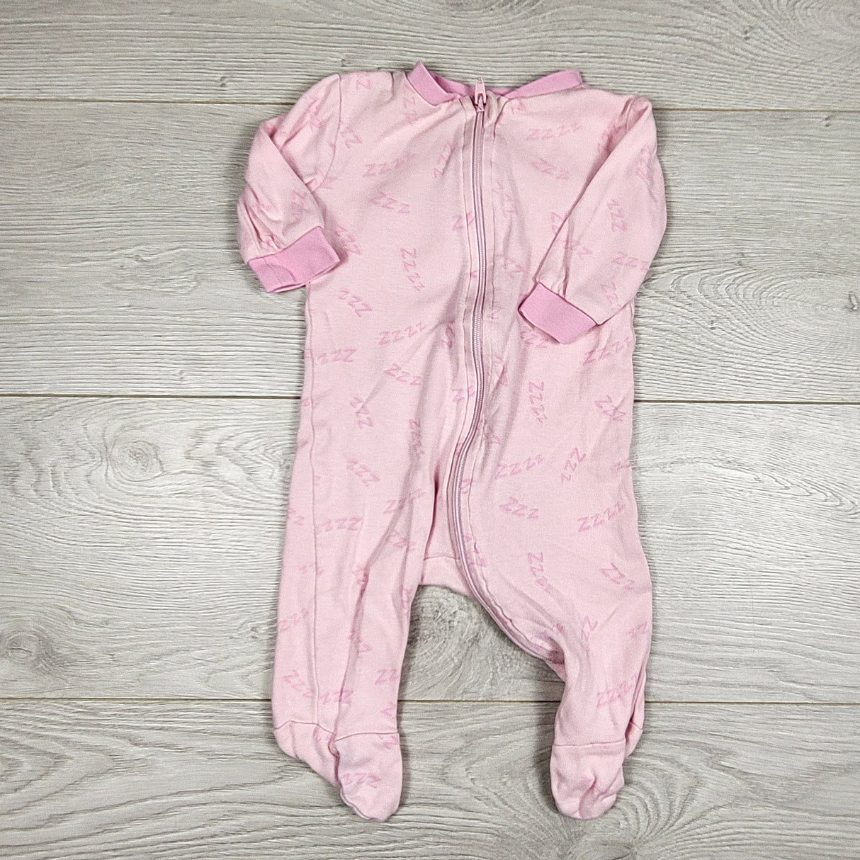 George pink "Zzzzz" zippered sleeper. Size 0-3 months