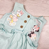 Disney Baby aqua coloured romper with matching headband. Size 0-3 months