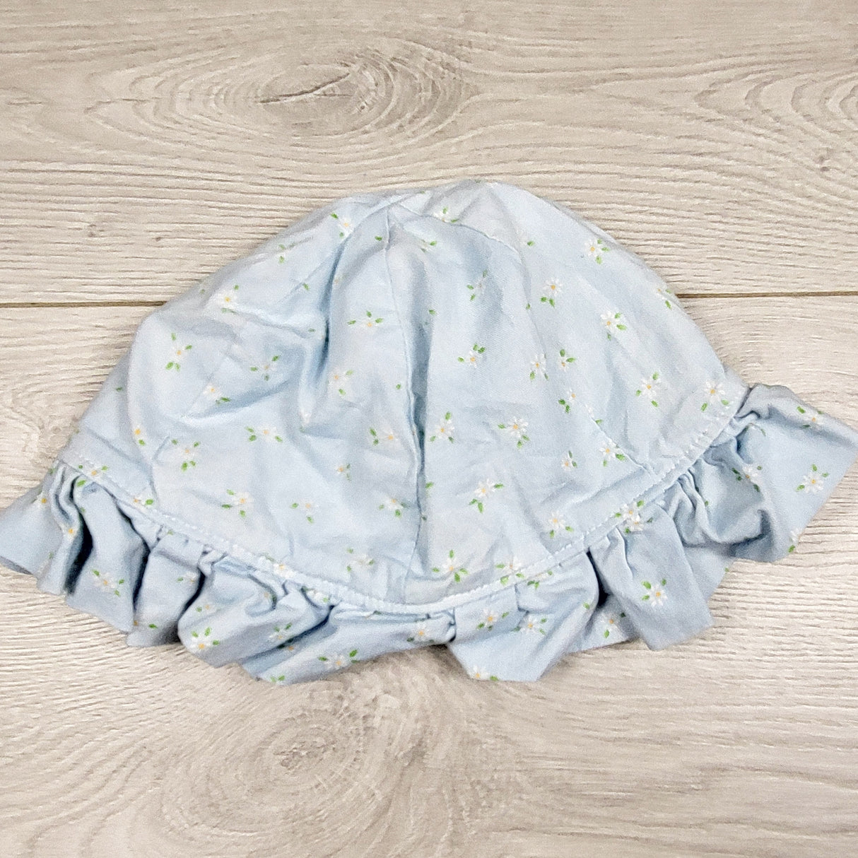 Jellybean Clothing Co. blue floral print sun hat. Approx 12-24 months