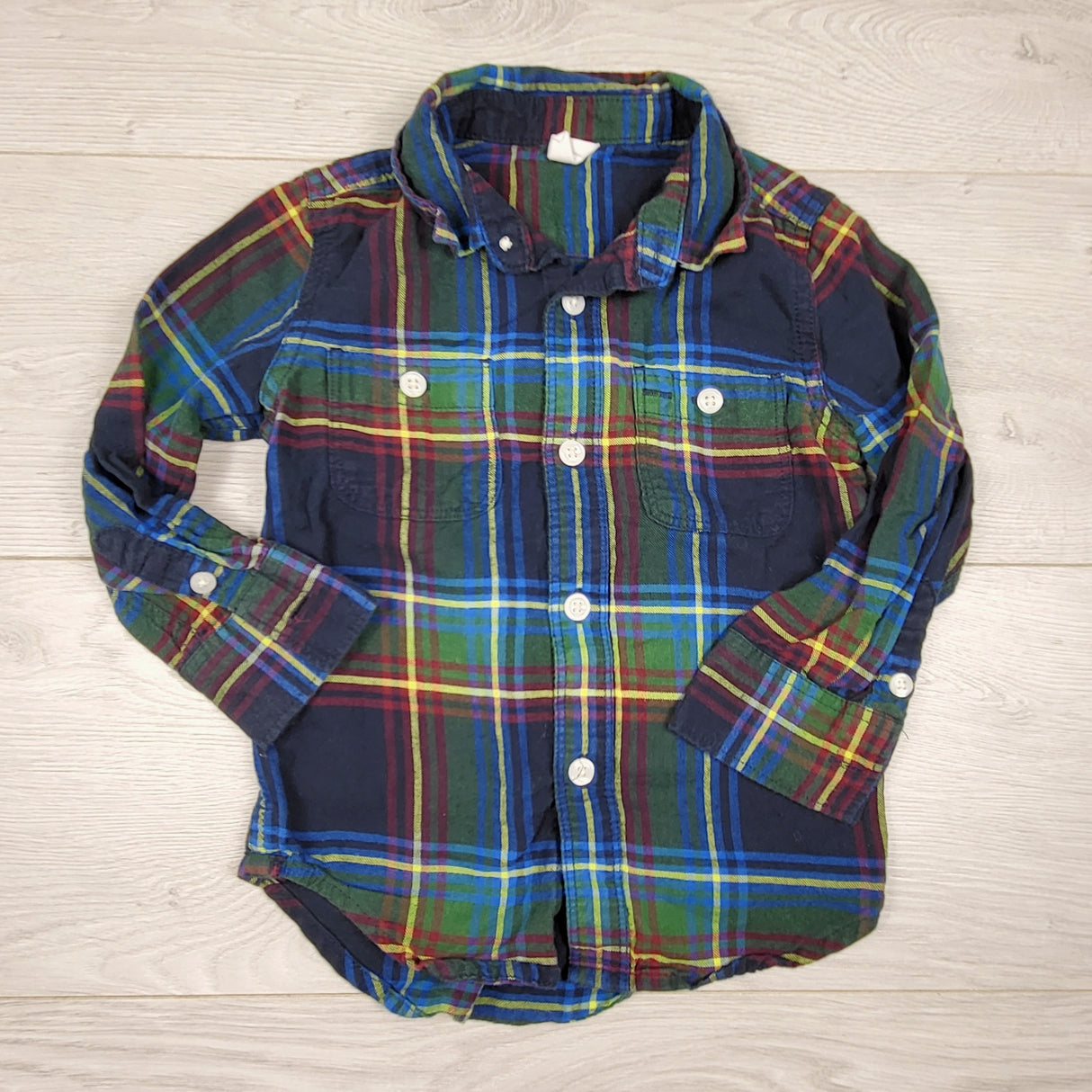 Gap plaid button down shirt. Size 2T