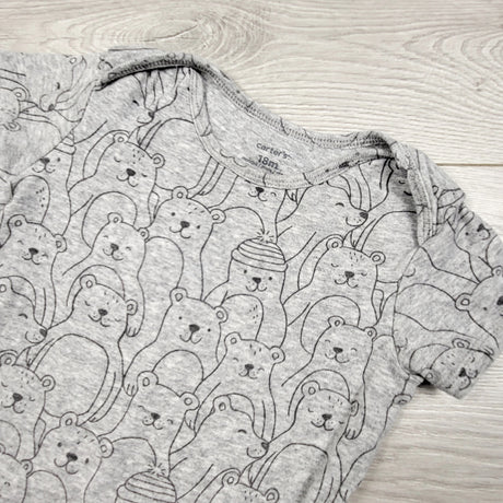 Carters grey bodysuit with bears. Size 18 months