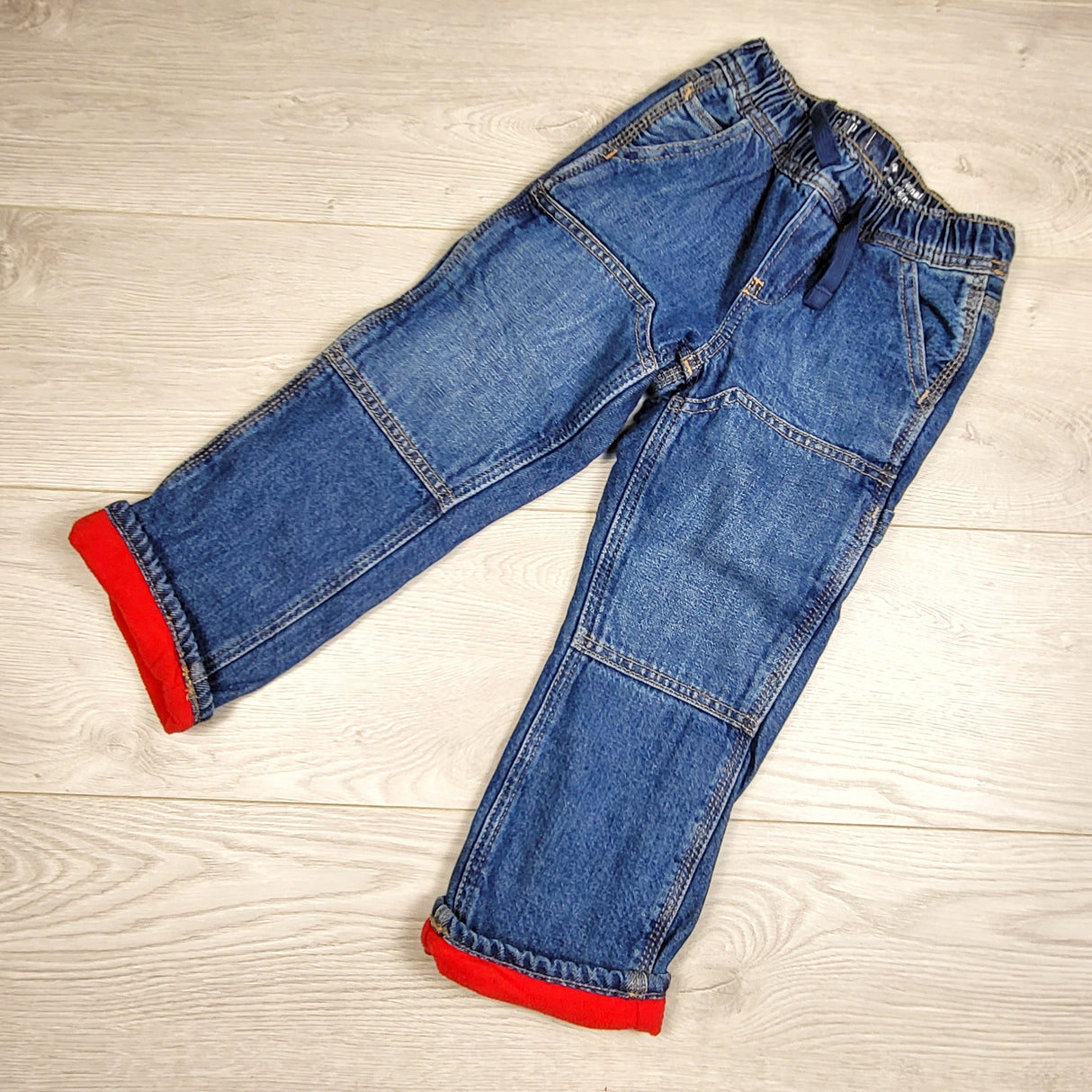 Gap fleece lined drawstring jeans. Size 4T