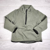 Gap green half zip pullover with faux fur lining. Size 4T