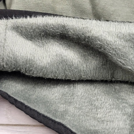 Gap green half zip pullover with faux fur lining. Size 4T